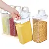 Balde Selado para Arroz Doméstico à Prova de Insetos e Umidade Caixa de Armazenamento de Grãos e Cereais Pote Transparente de Plástico para Armazenamento de Grãos com Copo Medidor Cozinha