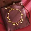 Nueva pulsera vietnamita de oro y arena de estilo chino, ligera, de lujo, con circonita, estrella y luna, sencilla, para mujer, combina con todo, estilo de alta gama, joyería de mano.