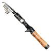 Vara de Pesca Retrátil Mini Isca de Fábrica Personalizada 36cm com Cabo de Pistola, Conjunto de Carretilha de Spinning Telescópica Curta Portátil de Carbono