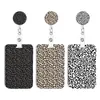 Porta Credencial Estampado de Leopardo con Hebilla Retráctil de Fácil Extracción para Credenciales de Empleado, Tarjetas de Identificación, Tarjetas de Transporte y Tarjetas de Llave