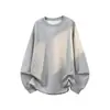 Otoño/Invierno 2026 Nuevo Sudadera con Cuello Redondo Pesada de Color Sólido Holgada para Hombre Talla Grande Moda Casual Camiseta Básica para Hombre