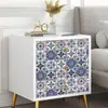 Película de Azulejo Floral Mediterrâneo CTZS Mural Marroquino Vintage Autoadesiva Forro de Armário Estilo Boho Retrô À Prova d'Água Resistente a Manchas Fácil de Remover Para Bancada de Cozinha Backsplash de Banheiro Renovação de Móveis 40cmx1m/3m/5m/10m