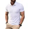 Liquidação de Fábrica de Tamanhos DescontinuadosCamisetas Polo Masculinas, Cor Sólida, Manga Curta, Exclusivamente para Vendas Transfronteiriças