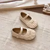 2026 Nuevos Zapatos de Princesa Estilo Coreano para Niñas para Combinar con Vestidos, Mocasines Plateados Infantiles, Zapatos para Bebé Niña