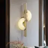 Lámpara de Pared Huixin de Lujo con Tubería de Cobre para Habitación de Hotel y Sala de Estar, Lámpara de Pared para Mesita de Noche con Diseño de Copo de Nieve y Piedra de Nube, Luminaria Artística Creativa