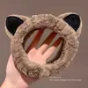 Diadema de peluche de alta calidad y linda para niñas, diseñada específicamente para lavarse la cara y aplicar mascarillas faciales; liga para el pelo de dibujos animados, accesorio para el pelo antideslizante