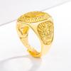Anillo clásico de Vietnam con baño de oro, palabra de fortuna, flor de coche exquisita, anillo para hombre, fabricantes de joyería con baño de oro en representación de cabello