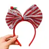 Diadema de Navidad, Diadema Linda, Lazo Rojo, Vestido Festivo, Pasador, Accesorios para el Cabello de Niños para Otoño e Invierno para Niñas