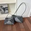 Bolsa grande de retalhos com laço para mulheres, novo modelo 2026, bolsa de ombro/axila de alta moda, bolsa feminina versátil