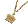 Colgante de Club Nocturno de Hip-Hop Nuevo Transfronterizo Moda Europea y Americana Tendencia Personalizado para Hombre Collar con Letra Rey Fabricante Venta al por Mayor