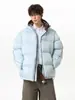 Chaqueta de Algodón Gruesa Otoño e Invierno Jack Chuan Yang Parka Corta para Pareja Ropa de Abrigo Cálida de Algodón con Capucha para Hombres y Mujeres Bloque de Color para Exteriores