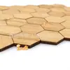 Casa de muñecas zakka estilo japonés bambú vintage ensamblada piso escena miniatura adornos pequeños hexagonal de 24 piezas