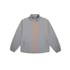 Rumen Chaqueta de Montaña al Aire Libre con Cuello Alto Bloque de Color Cierre Cremallera Protección Solar Ropa para Hombres Mujeres Holgada Repelente al Agua Chaqueta Deportiva Abrigo de Moda