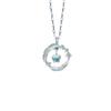 [Collar No. 4] Colgante de Gota de Agua con Lazo Collar de Amor para Niña Nicho Joker Cerradura Ruyi Collar
