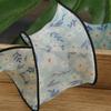 Cinta de hilo de nieve con borde ondulado, estampado al horno, para lazo, accesorios para el cabello, material de bricolaje, ropa, sombrero de paja, flor, cinta decorativa