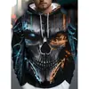 Sudadera con estampado digital de calavera y esqueleto, nuevo modelo de comercio exterior transfronterizo con diseño de calavera