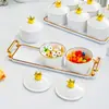 Frete Grátis Prato de Frutas Secas Personalizado Prato de Lanches Prato de Lanches Prato com Compartimentos para Lanches Prato de Frutas Redondo Transparente com Tampa Caixa Prato de Frutas
