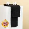 Pantalones cálidos de terciopelo para mujer para otoño, pantalones largos ajustados de doble lijado para invierno, leggings interiores auto-calentables ajustados