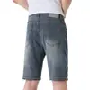 Shorts de Sarja Finos para Homens Verão 2026, Marca da Moda, Modelo Solto de Cinco Pontos, Calças Casuais Versáteis e da Moda com Stretch de Comprimento Médio