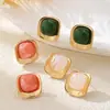 Pendientes Cuadrados de Acrílico Coloridos de Moda y Sencillos de Venta Caliente Transfronteriza Adecuados para que las Mujeres los Usen para el Viaje Diario