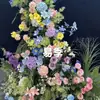 Flores Artificiais Coloridas de Dopamina para Montagem de Cena de Casamento, Arranjos de Flores de Seda, Materiais Florais, Flores para Decoração de Painel de Casamento