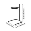 Soporte de Arte en Hierro para Café Pour-Over Portafiltro Negro Utensilio Vertical Soporte de Exhibición para Set Pour-Over Multifuncional