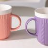 Taza Cerámica Personalizada de Doble Asa, Taza de Hilo Creativa y Original, Taza de Leche, Taza de Café, Hecha por Encargo, Transfronteriza