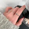 Anel de Borboleta Amorosa Cravejado com Diamantes Simples e Requintado Design de Nicho Anel com Sensação de Alto Padrão Moda Estilo Frio Pulseira Versátil