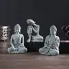 Estatua de Buda de Piedra Arenisca Verde Artesanías Decoración de Acuario Paisajismo Adornos de Resina Decoración de Entrada del Hogar Zen Nuevos Adornos Chinoseríe