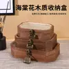 Caixa de Armazenamento de Vidro com Flor de Begônia Clássica Chinesa Caixa de Madeira Grampo de Cabelo Grampo de Cabelo Armazenamento de Joias Caixa de Joias Caixa de Armazenamento de Mesa