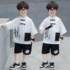 Traje de Verano de Bambú de Manga Corta Estilo Chino para Niño 2025 Verano Nuevo Estilo Estilo Chino Dos Piezas Ropa Delgada para Niños Pequeños y Medianos