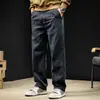 Pantalones Casuales de Pierna Recta para Hombre, Nuevo Estilo Primavera y Otoño 2026, Pantalones Largos para Hombre, Corte Holgado, Talla Grande, Marca de Moda, Pantalones de Algodón Puro para Hombre para Otoño