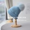 Outono e inverno All-match Loose Heap Cap feminino Fox Fur Ball Cap feminino Rabbit Fur Ear Protection Casual Knitted Hat
