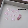 Nuevo Transfronterizo Lazo de Cinta Colorido Transparente como Hielo Joyería para Arte de Uñas Estilo Aurora Lazo de Corbata Decoración de Uñas Usable