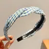 Faixa de Cabeça Azul Infantil para Meninas 2026 Novo Estilo Faixa de Cabeça Fashion de Alta Qualidade para Meninas com Design de Coroa Alta para Lavar o Rosto