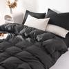 Juego de Cama de Cuatro Piezas, Estilo de Lujo Ligero y Sencillo, Estilo Ins para Dormir Desnudo, Juego de Sábana y Funda de Edredón de Tres Piezas, Dormitorio de Estudiantes, Adecuado para Todas las Estaciones