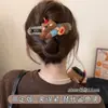 Lindo Perro de Dibujos Animados Pinza para el Pelo Grande Pinza para el Pelo Versátil Tela Cuadros Disco para la Parte Posterior de la Cabeza Pinza de Pato Pinza para el Pelo Accesorios para el Pelo