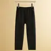 Pantalones cortos cálidos de terciopelo para mujer, cintura alta, forro polar interior, base, terciopelo de doble cara, a prueba de frío, pantalones largos, sin costuras, antiestáticos, otoño e invierno