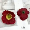 Cabeças de flor de papoula artificiais materiais para grampo de cabelo de flor de papoula DIY flores decorativas para fotografia em casa e pequenos enfeites