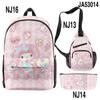 3D Nuevo Periférico Impreso Sanrio Merlot Bolso Mochila Bolso Cruzado Bolsa para Lápices Set Impreso de Tres Piezas