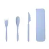 Vajilla de Paja de Trigo Traje Conveniente Cuchillo, Tenedor y Cuchara Juego de Tres Piezas Tenedor de Plástico Cuchara Palillos Simple Regalo Comercial