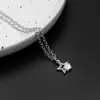 Joias Transfronteiriças Europeias e Americanas Colar Estrela Doce e Cool Diamante Colorido Corrente de Prata Acessórios com Design Retrô Atacado