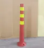 Poste de Aviso de Plástico Poste Flexível de PU Barreira de Tráfego Rodoviário Poste de Borracha Anticolisão Marcador Rodoviário Refletivo Poste de Isolamento com Anel Superior