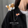 Broche de cadena de peluche de dinosaurio Pikachu tigre acostado panda muñeco de peluche de dibujos animados broche pasador lindo accesorios