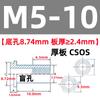 Tornillos Remachables Cónicos de Acero Inoxidable Columna de Tuerca Ciega con Estría Hexagonal Css/Csos-M3M4M5M6 Alta Resistencia