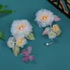 2025 Primavera Diseño Original Hecho a Mano Antiguo Gradiente Polvo Peonía Pasador Suave Tocados Hanfu Accesorios para el Cabello Flor Caliente