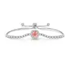Pulsera de piedras preciosas de colores con corte princesa, de venta caliente en transmisión en vivo, a la moda y versátil, joyería chapada en oro real, disponible para dropshipping