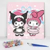 20*20 Pintura al Óleo Digital de Dibujos Animados de Anime Pintura Decorativa DIY para Colorear Hecha a Mano para Niños Stock Listo Pintura al Óleo Digital al por Mayor