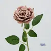 Rosa Copo de Nieve Estilo Europeo Flor de Rosa Artificial de un Solo Tallo con Acabado de Lujo para Eventos en Tiendas de Centros Comerciales, Arte Floral, Decoración Suave y Arreglos de Boda