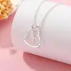 Amazon Popular Amor Cruz Colgante Transfronterizo Nuevo Collar con Forma de Corazón Colgante de Amor Cadena para Clavícula Colgante